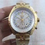 Replica Breitling Bentley Motors White Dial Yellow Gold AAA Quality
